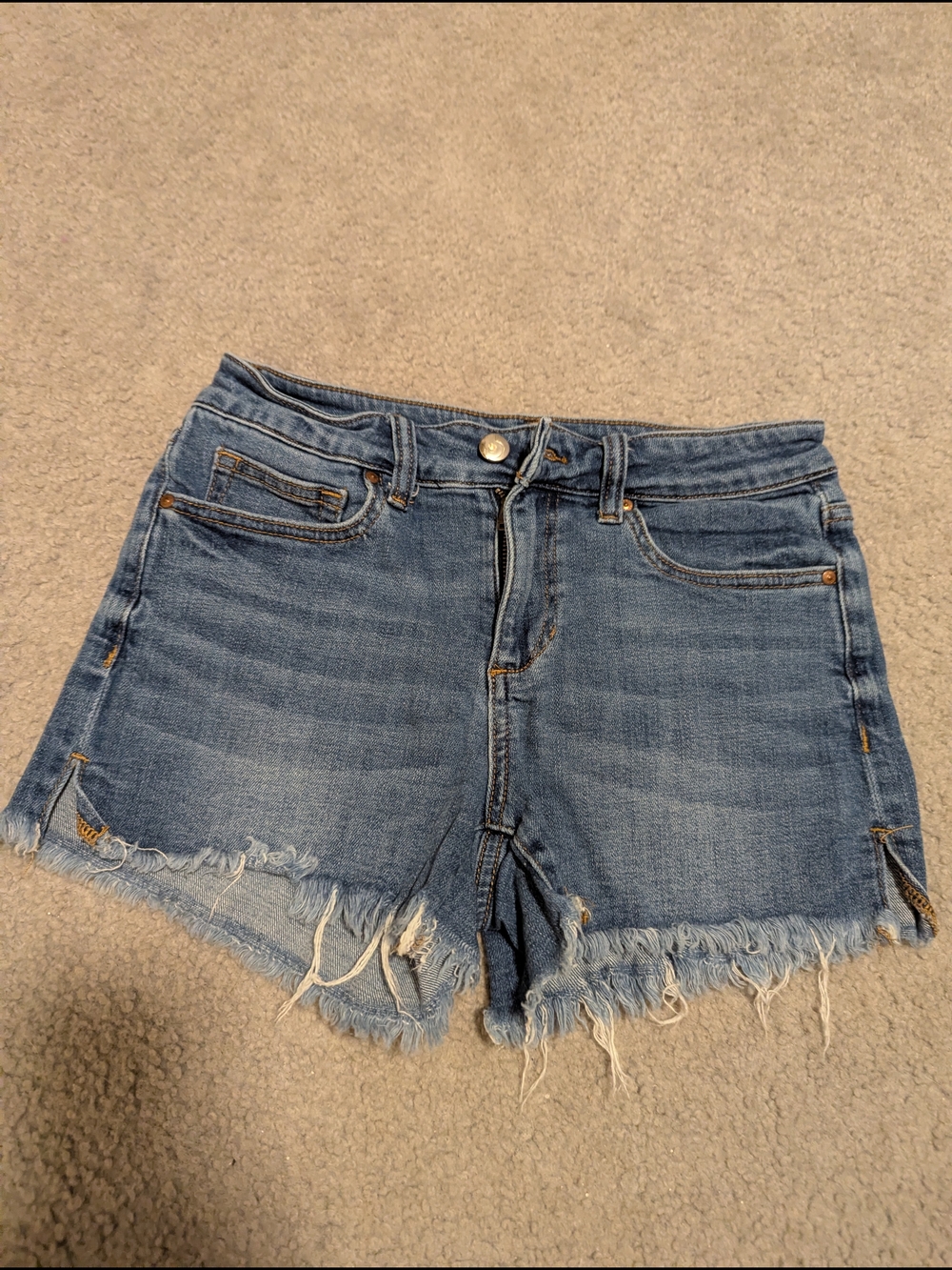 Joe's Jeans Medium Blue Frayed Denim Shorts
